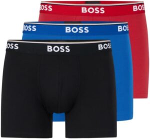 BOSS Men’s Stretch Cotton Boxer Briefs 3 Pack