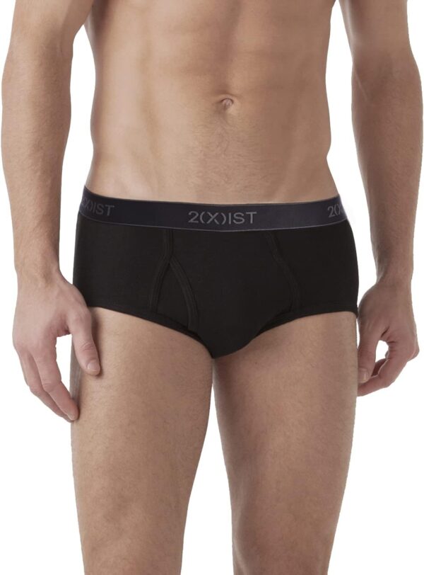 2(X)IST mens Essential Cotton Fly Front Brief 3-pack