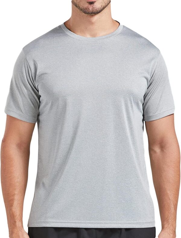 5 Pack Men's Dry Fit T Shirts Athletic Running Gym Workout S...