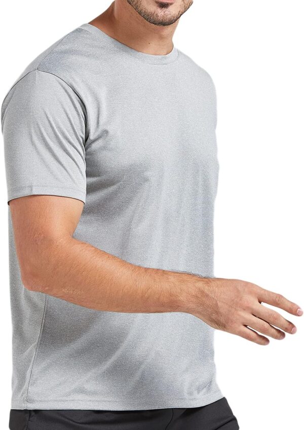 5 Pack Men's Dry Fit T Shirts Athletic Running Gym Workout S...