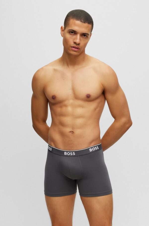 BOSS Men's Stretch Cotton Boxer Briefs 3 Pack