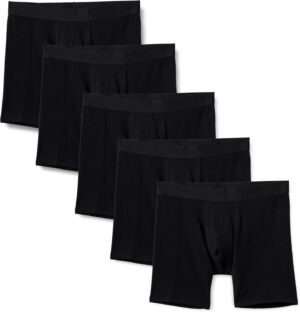 Amazon Essentials Men’s Cotton Jersey Boxer Shorts Underwear…