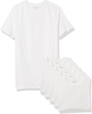 Amazon Essentials Men’s Cotton Crew Neck T-Shirts, Versatile…