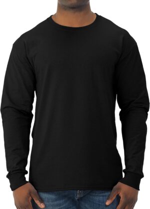 Jerzees Men’s Dri-Power Cotton Blend Long Sleeve Tees, Moist…