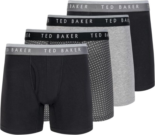 Ted Baker Men's 4 Pack Cotton Stretch Boxer Briefs